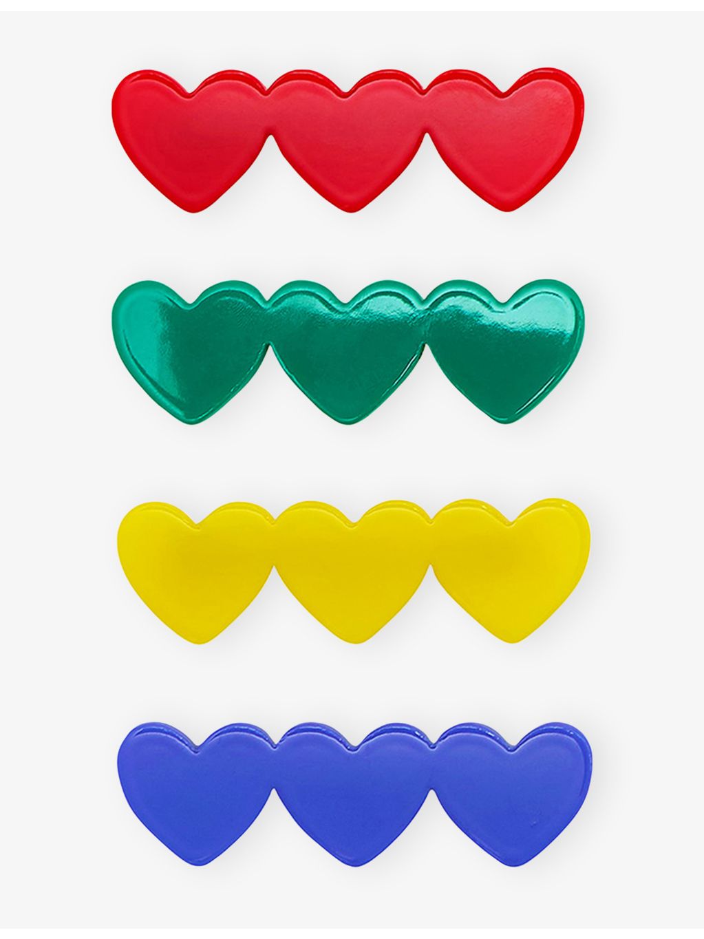 Mimi & Lula heart hair clips set of four acetate - British product