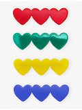 Mimi & Lula heart hair clips set of four acetate - British product