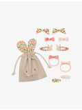 Mimi & Lula bunny pouch with hair clips and ties, UK version