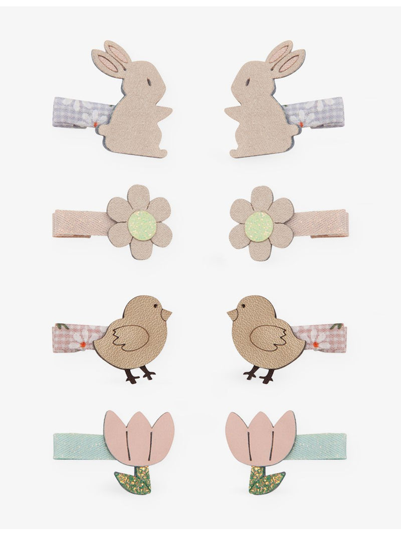 Mimi & Lula Easter hair clips, eight woven designs (British brand)