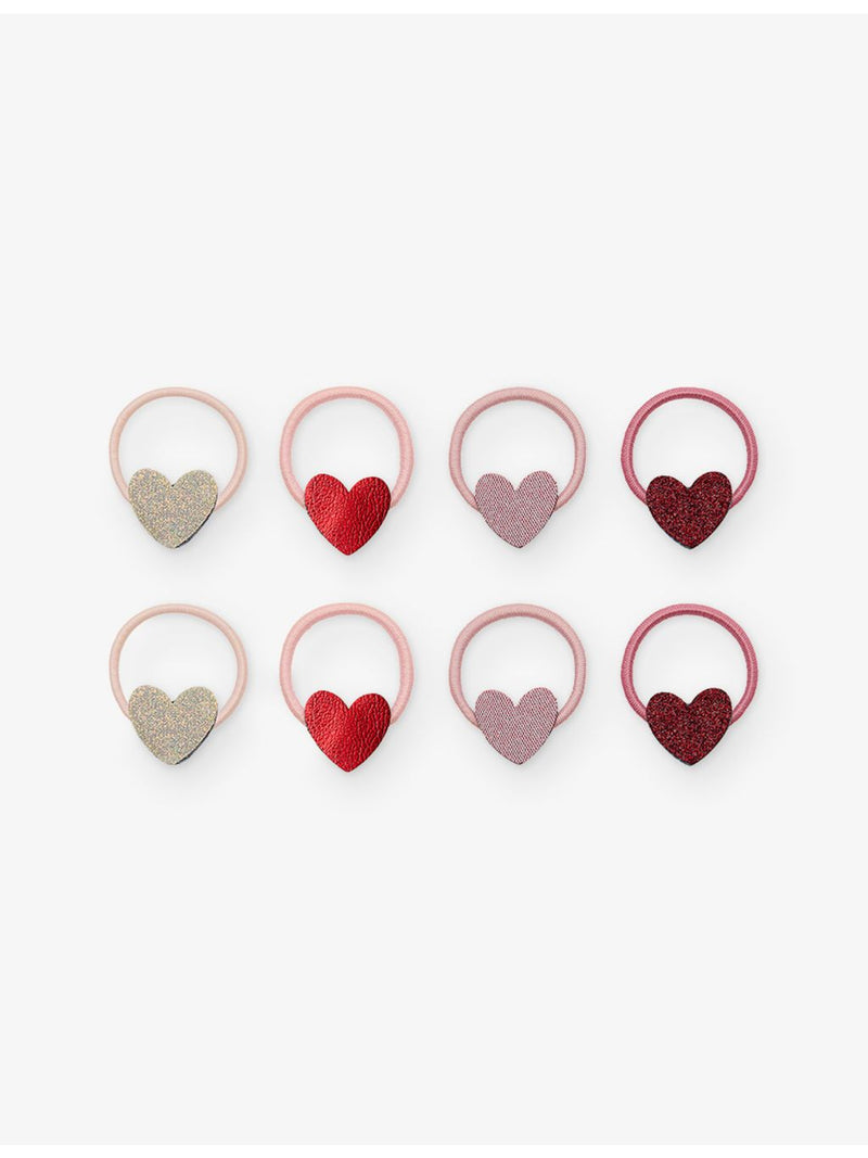 Mimi & Lula heart hair ties set of 8 - British product