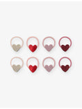 Mimi & Lula heart hair ties set of 8 - British product