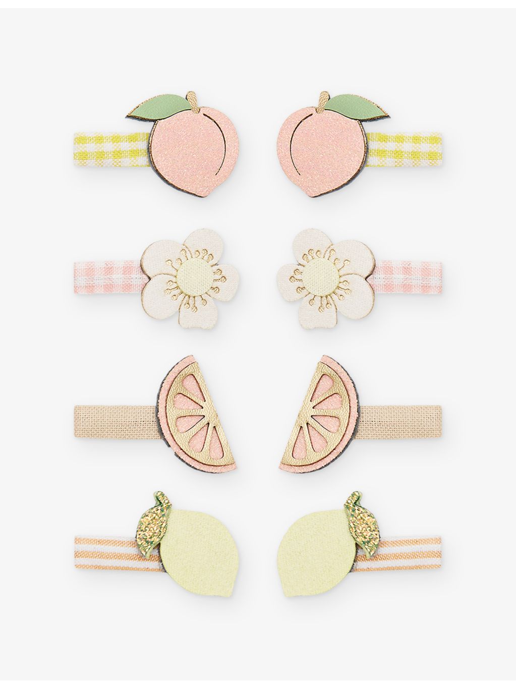 Mimi & Lula Peachy Citrus 8-piece hair clips, imported from the UK