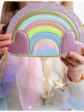 Mimi & Lula rainbow faux-leather cross-body bag, imported from the UK