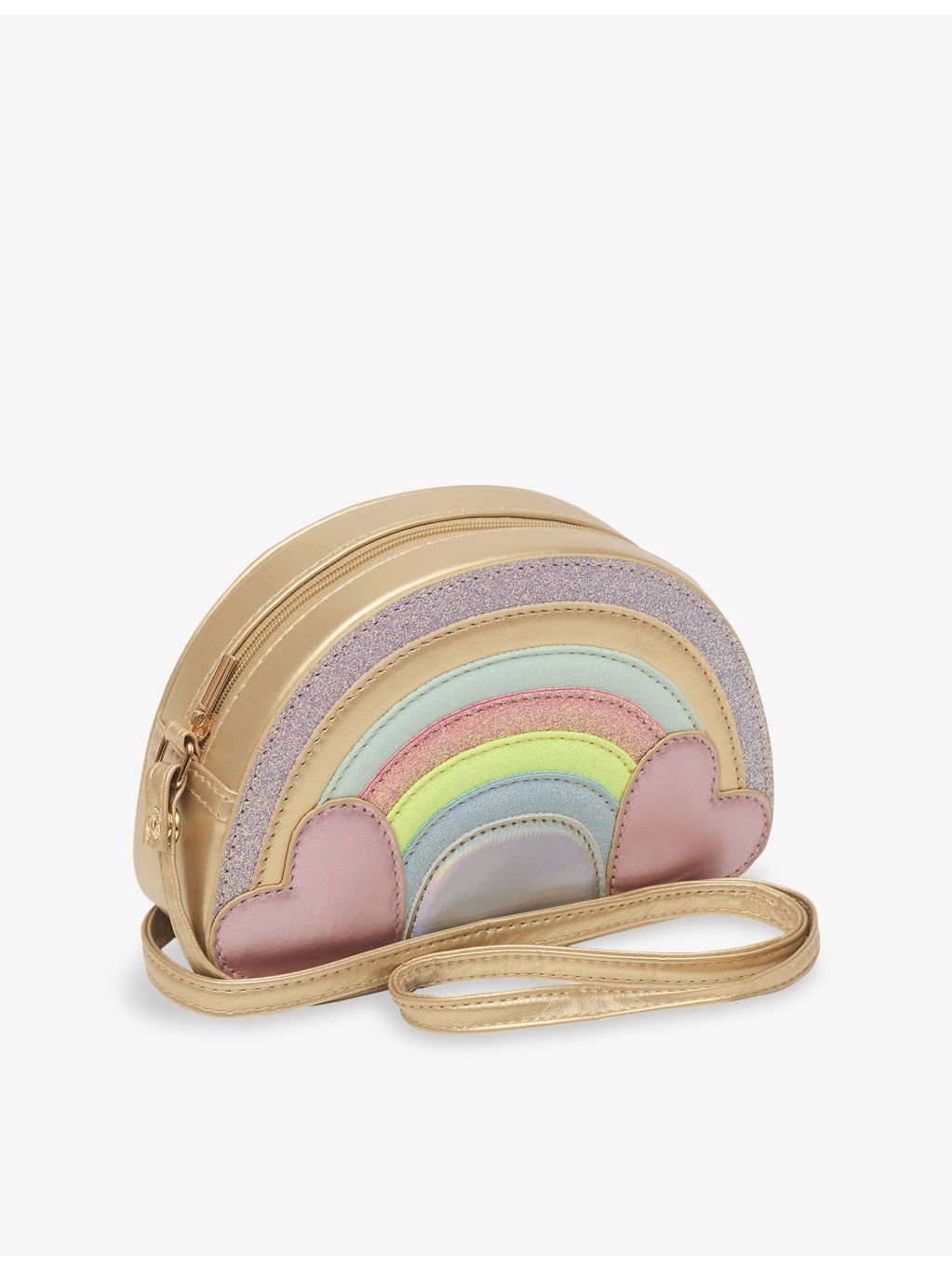 Mimi & Lula rainbow faux-leather cross-body bag, imported from the UK