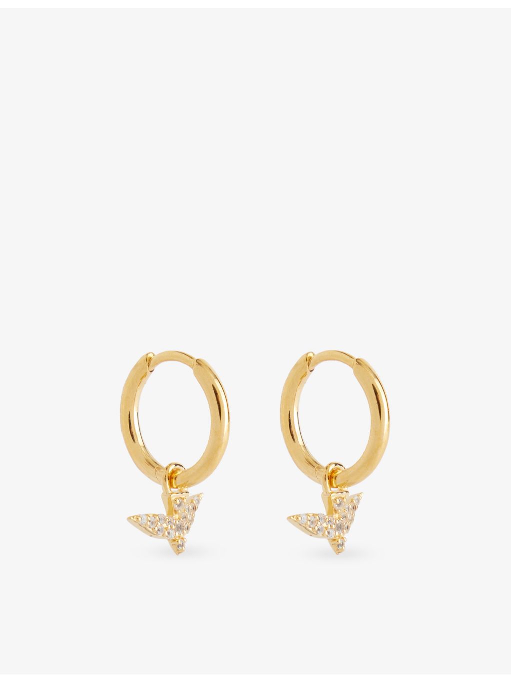 Rachel Jackson gold-plated sterling silver huggie hoop earrings - British product