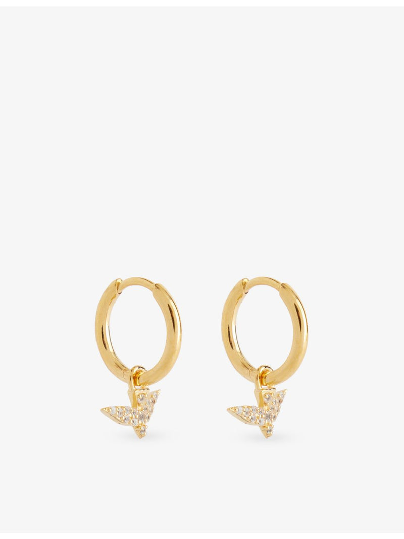 Rachel Jackson gold-plated sterling silver huggie hoop earrings - British product