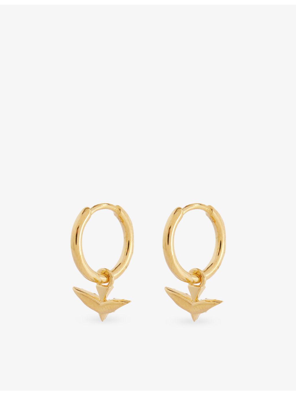 Rachel Jackson gold-plated sterling silver huggie hoop earrings - British product