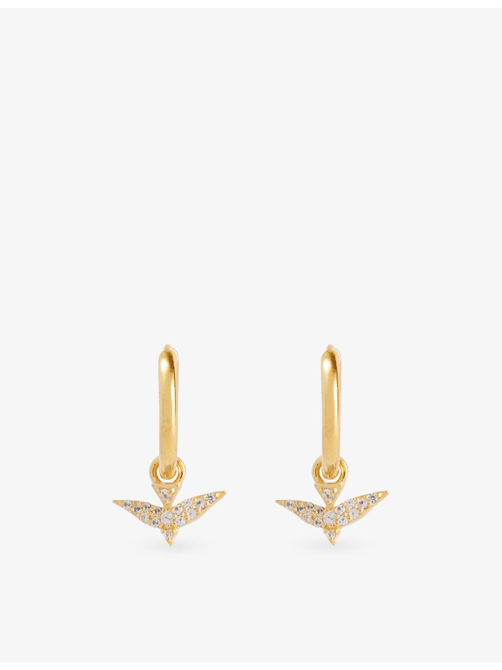 Rachel Jackson gold-plated sterling silver huggie hoop earrings - British product