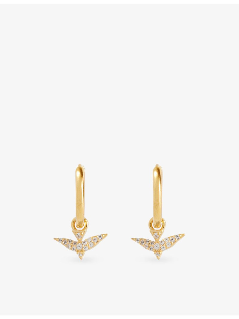 Rachel Jackson gold-plated sterling silver huggie hoop earrings - British product