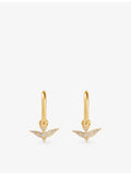 Rachel Jackson gold-plated sterling silver huggie hoop earrings - British product