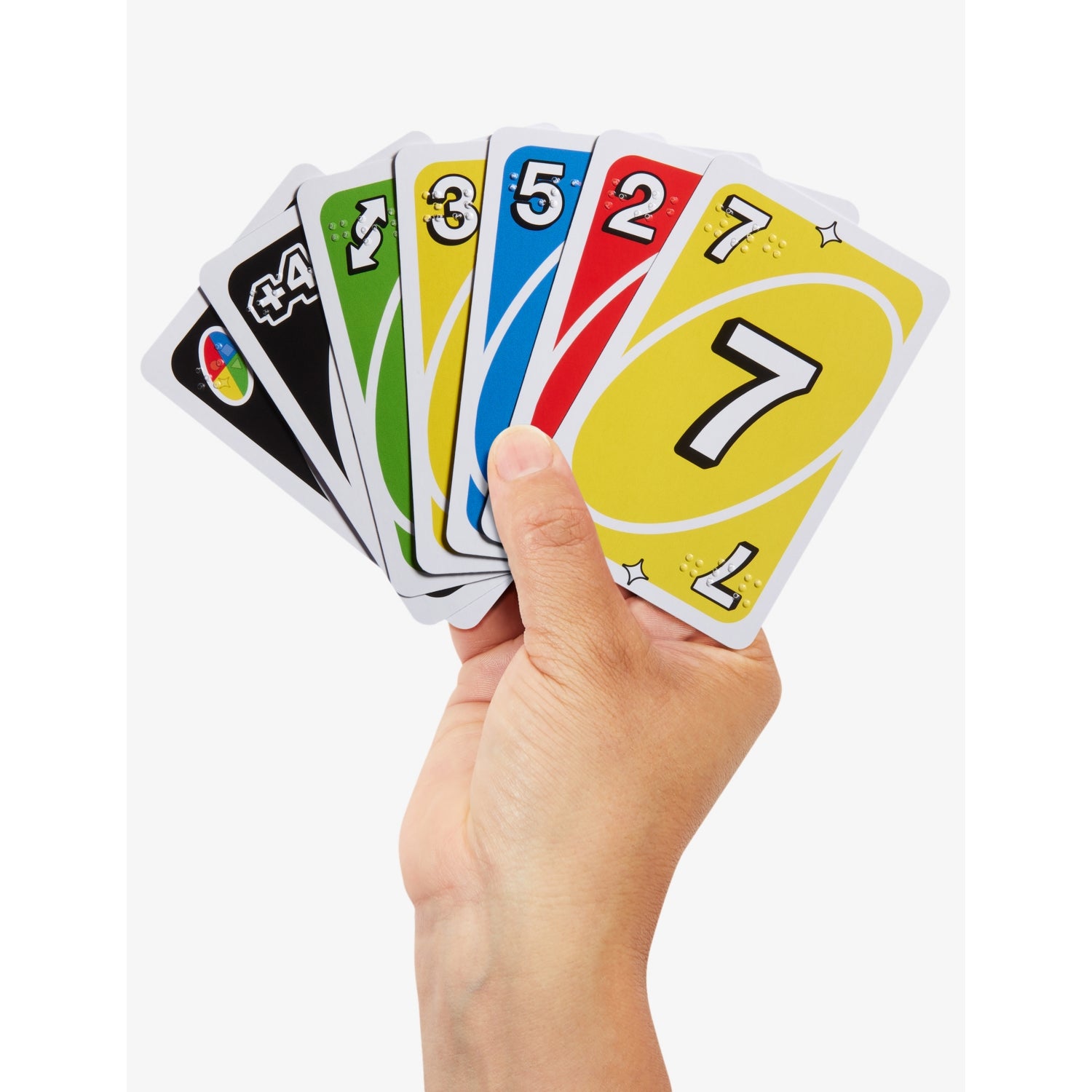 UNO braille card game 112 card deck - British product