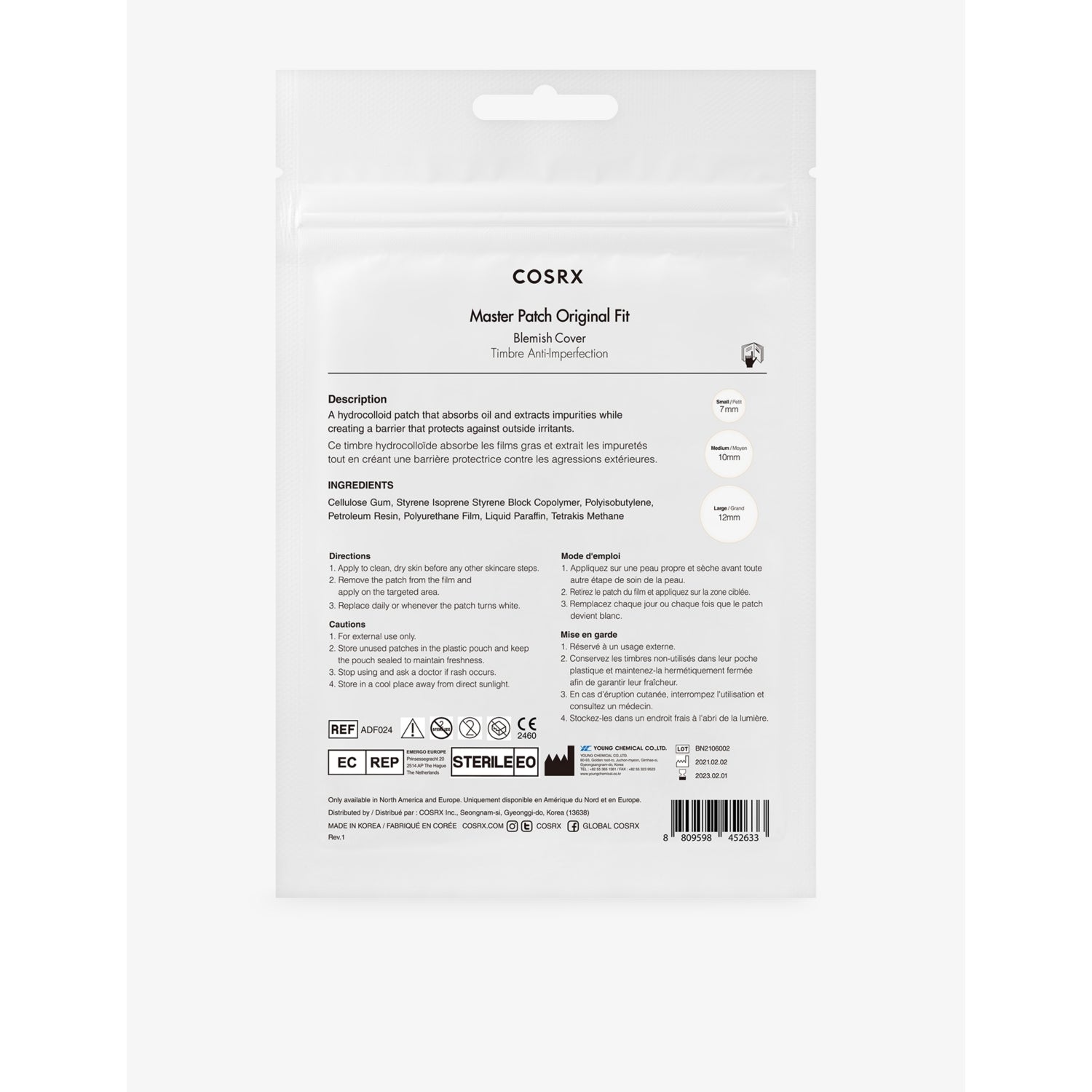 COSRX Master Patch blemish cover 24 patches, imported from the UK