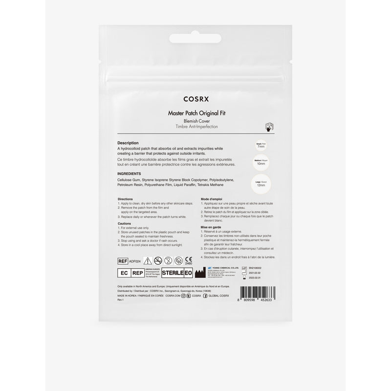 COSRX Master Patch blemish cover 24 patches, imported from the UK