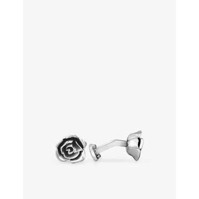 selfridges Montblanc Romeo and Juliet Rose Stainless Steel Cufflinks- Buy online at McGrocer