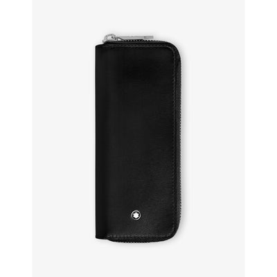 selfridges Montblanc 2-Pen Sartorial Leather Pouch with Zip, 7x2x16cm- Buy online at McGrocer