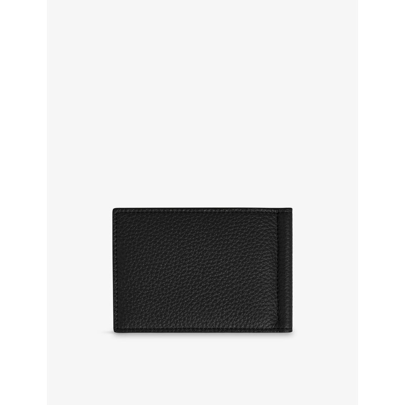 Montblanc leather wallet with money clip and six card slots - British product