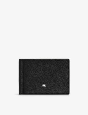 Montblanc leather wallet with money clip and six card slots - British product