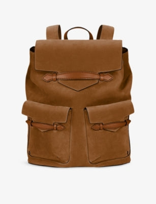Montblanc suede envelope backpack with logo plaque, UK version