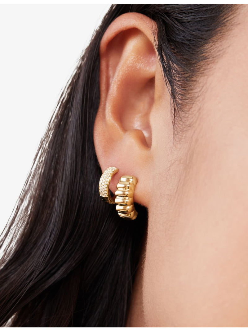 Mejuri Charlotte 14ct yellow-gold hoop earrings, imported from the UK