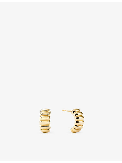 selfridges Mejuri Charlotte 14ct Yellow-Gold Hoop Earrings- Buy online at McGrocer