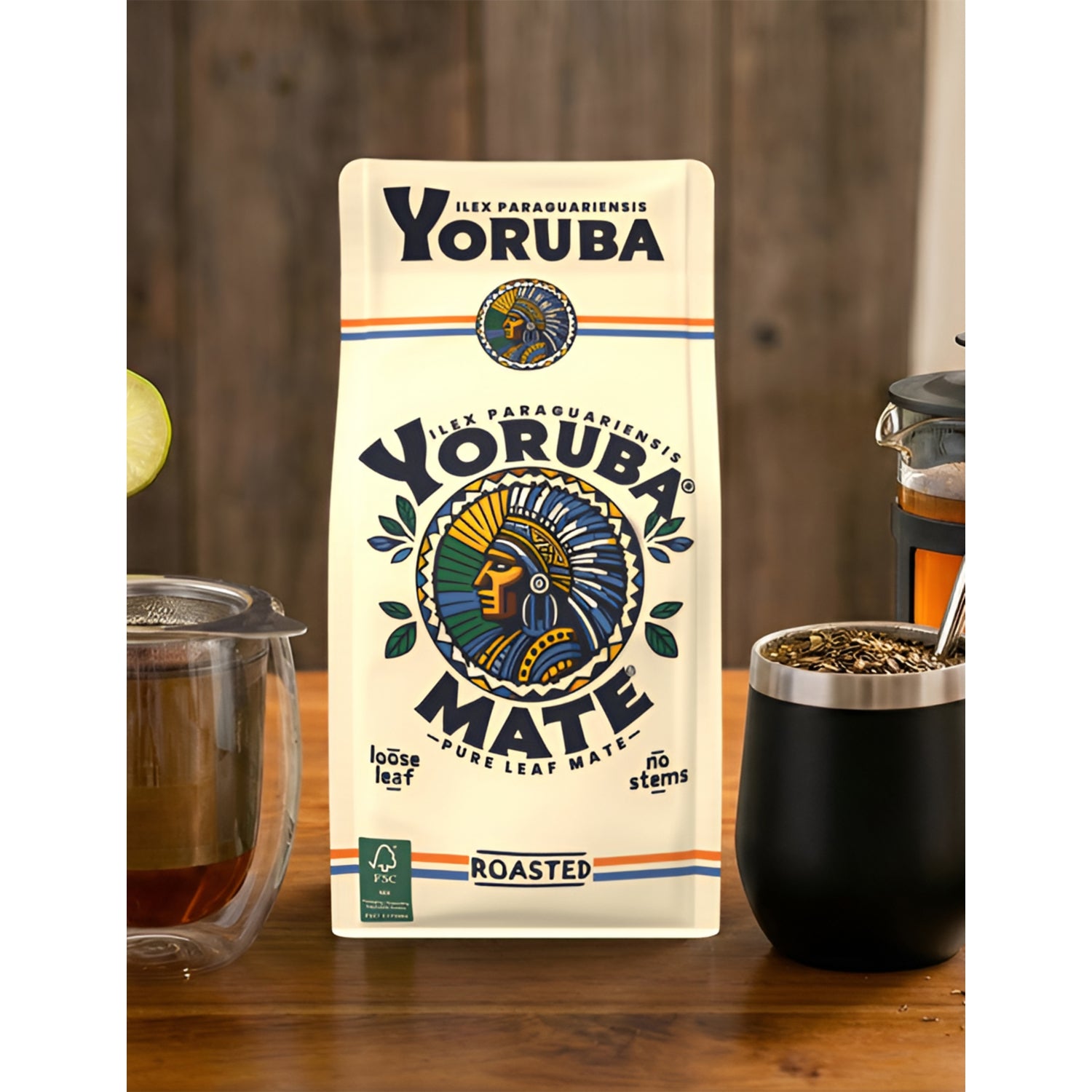 Yoruba Mate roasted pure leaf yerba mate 250g, UK version