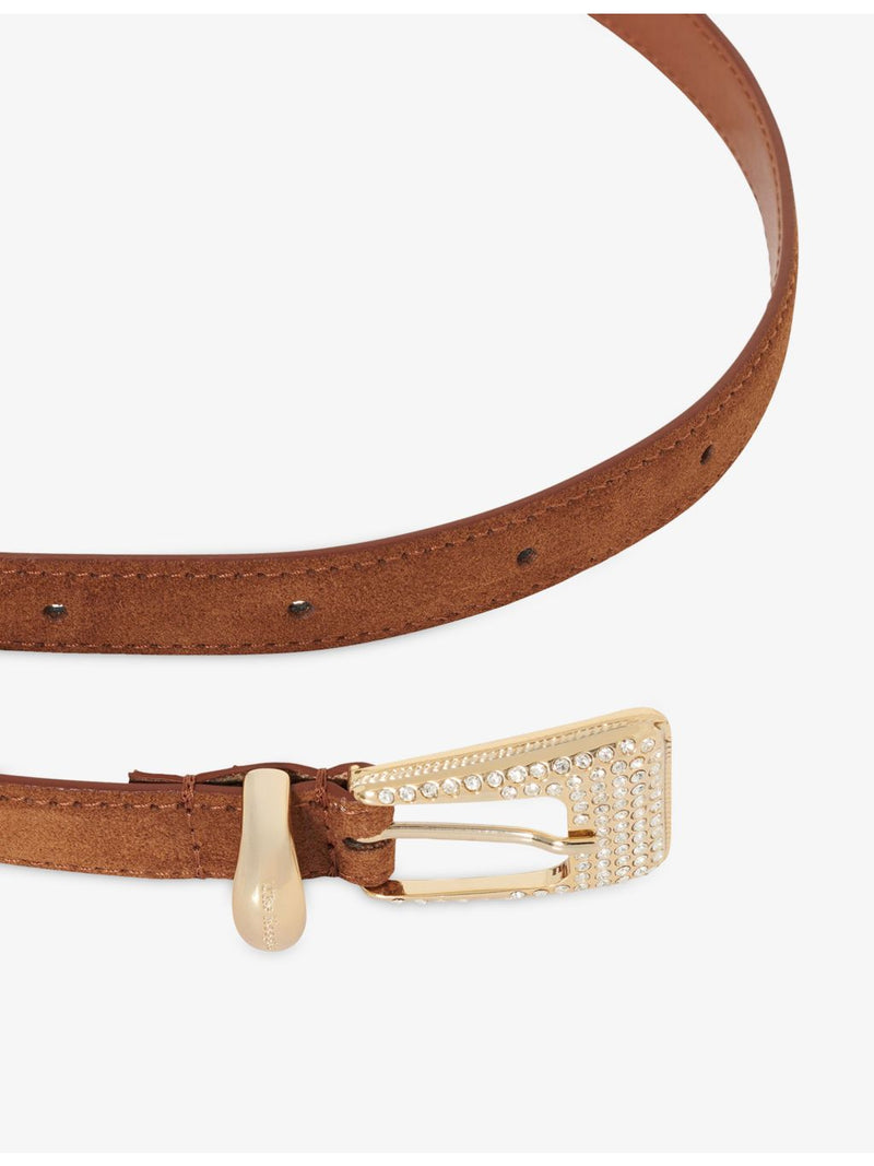 The Kooples rhinestone-embellished suede belt 2cm (British brand)