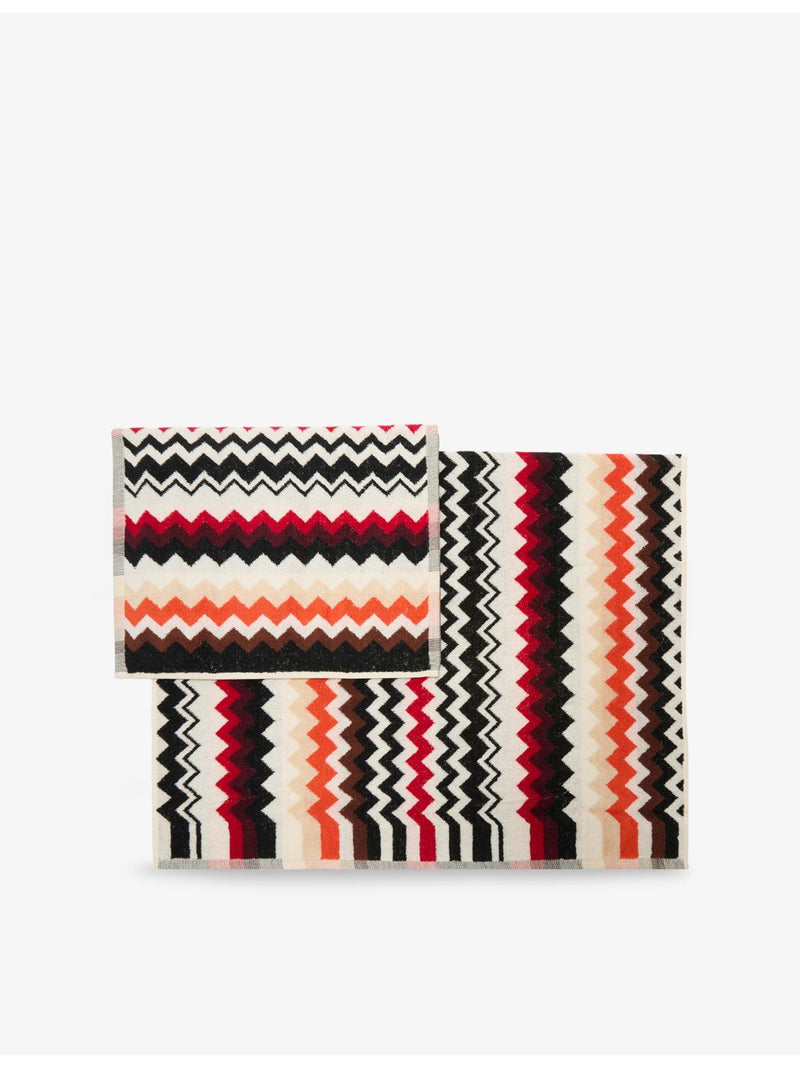 Missoni Home cotton-terry towels zigzag pattern set of two, UK version