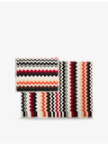 Missoni Home cotton-terry towels zigzag pattern set of two, UK version