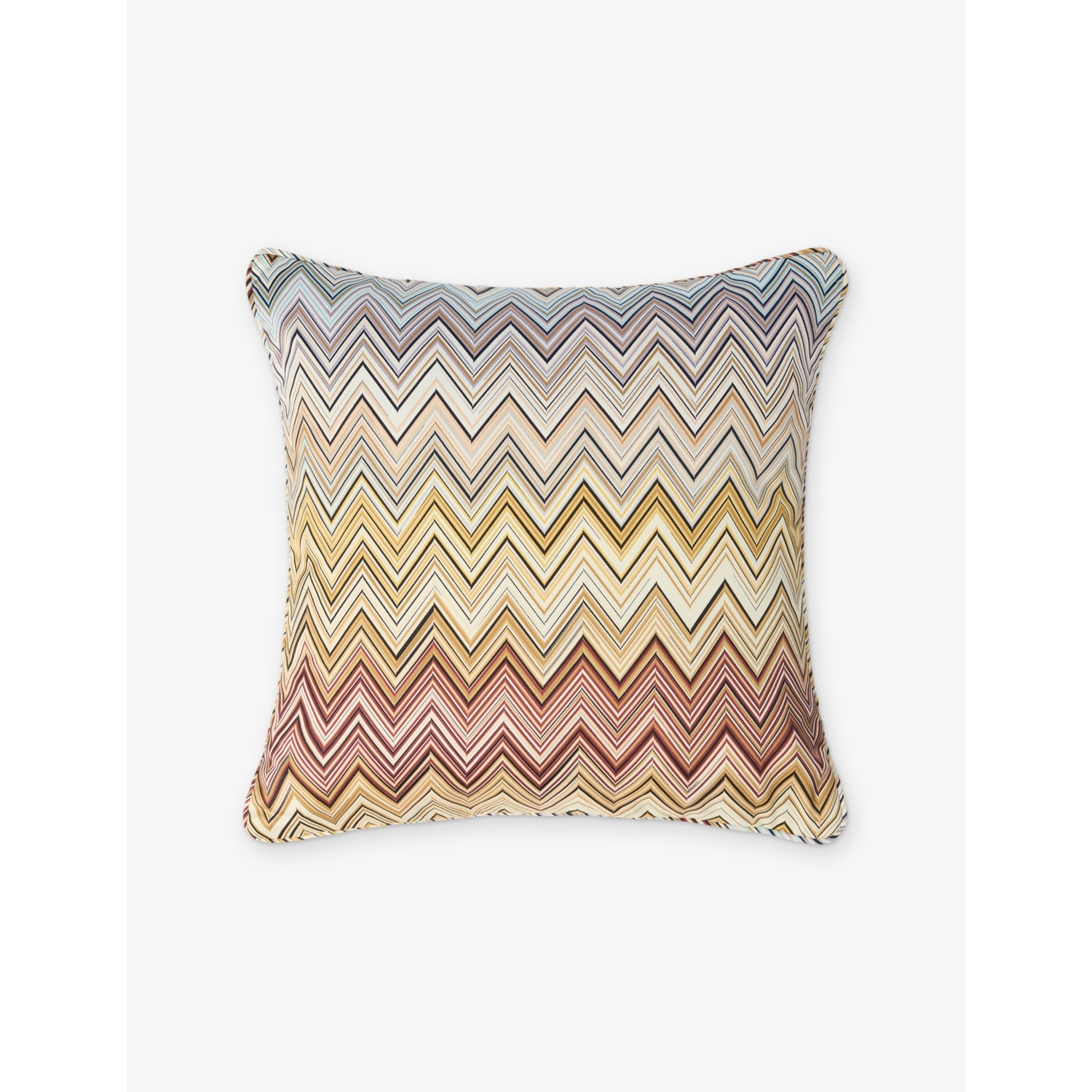 Jarris Zigzag-Pattern Cotton Cushion 40cm x 40cm - BLUE MULTICOLOR