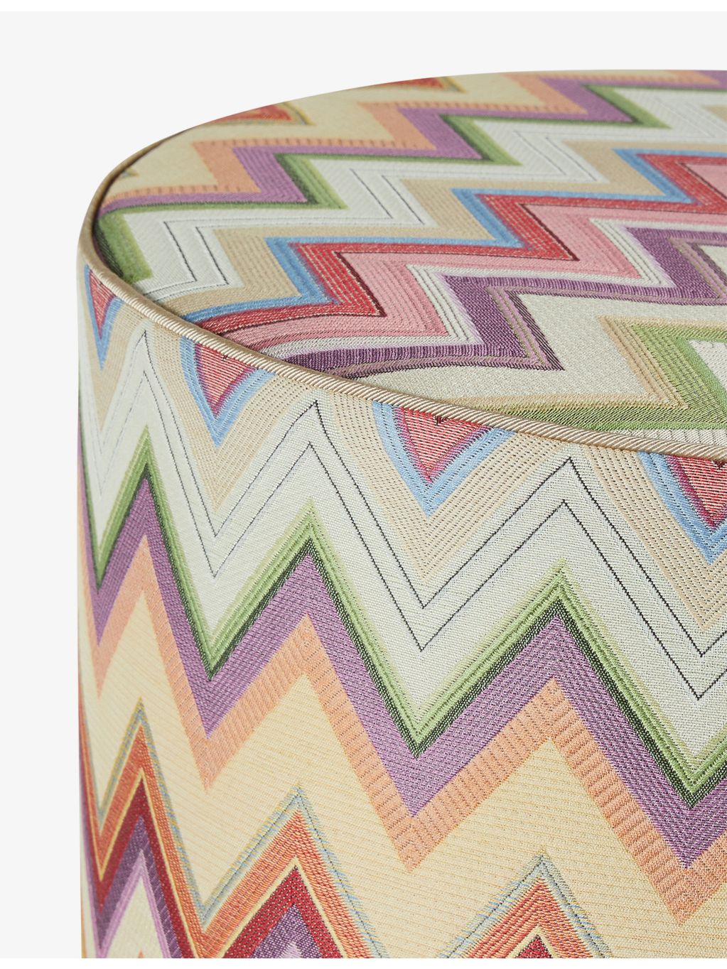 Missoni Agadir cylinder woven pouf 40cm - British product