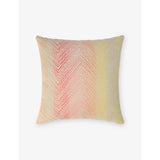 Island Chevron-Pattern Woven Cushion 60cm x 60cm - ORANGE MULTICOLOR
