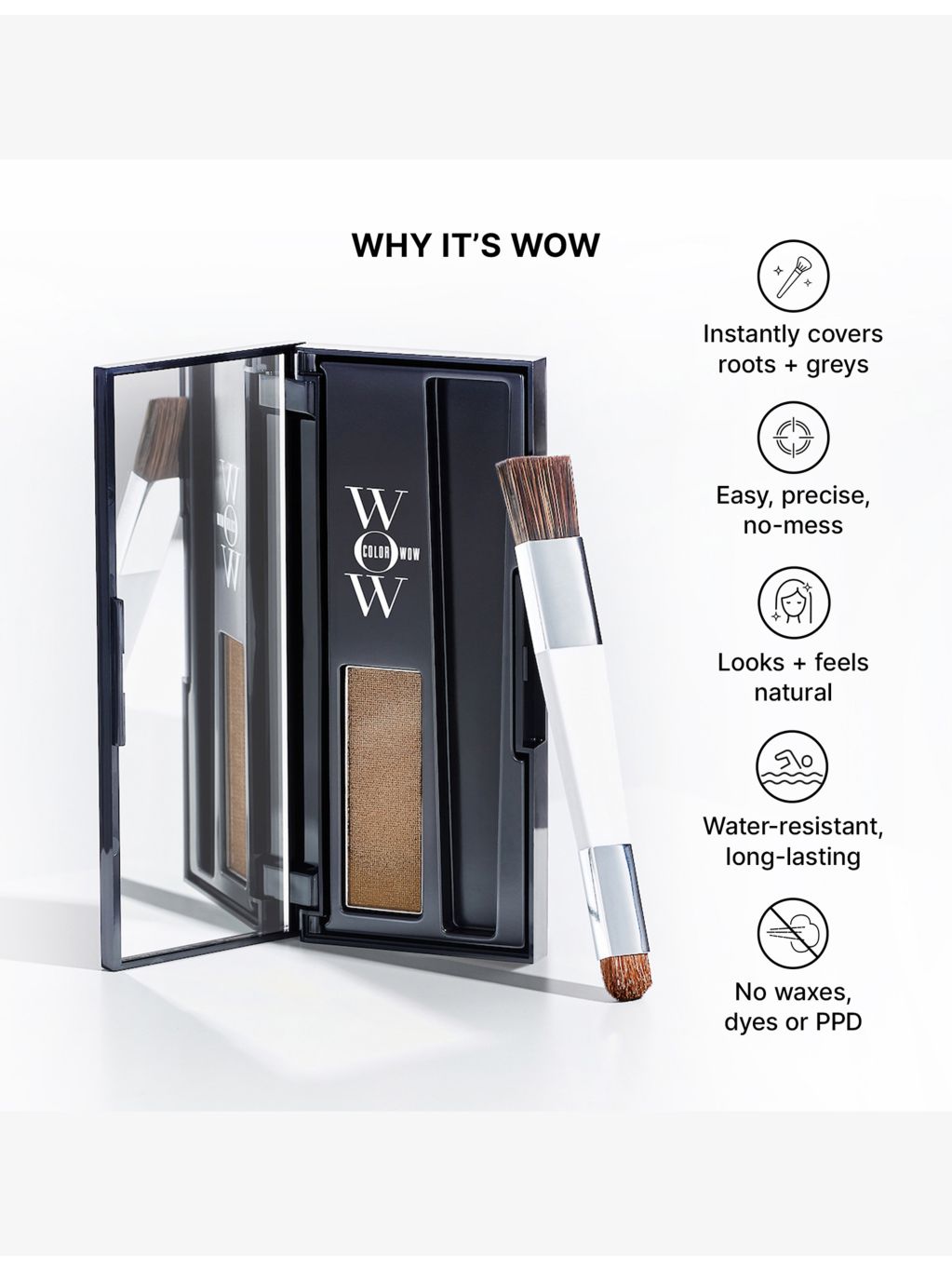 Color Wow Root Cover Up 2.1g, imported from the UK