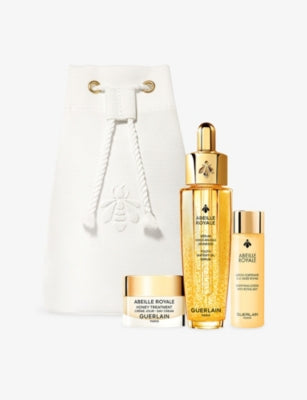 Guerlain Abeille Royale skincare set with serum, cream and lotion, UK version