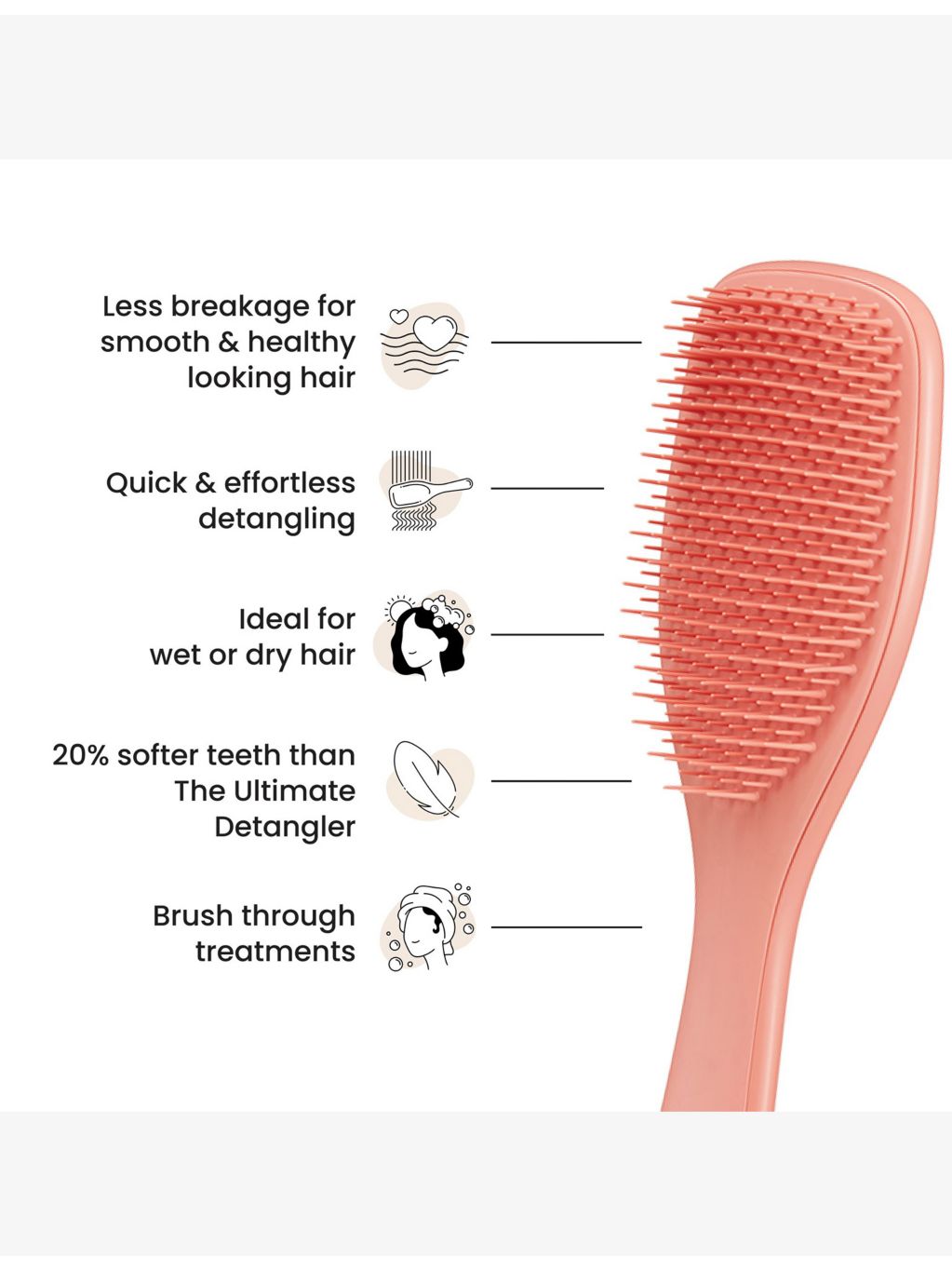 Tangle Teezer Ultimate Detangler Fine & Fragile 90g, imported from the UK