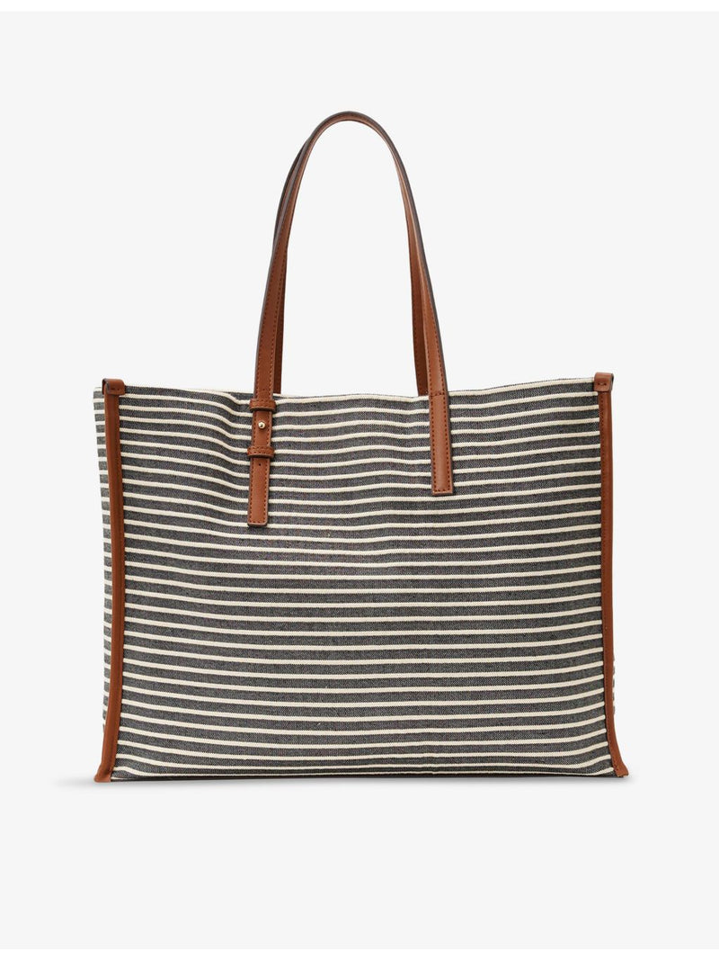 Reiss Sacha striped canvas tote bag in all-over stripe pattern - British product