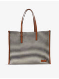 Reiss Sacha striped canvas tote bag in all-over stripe pattern - British product
