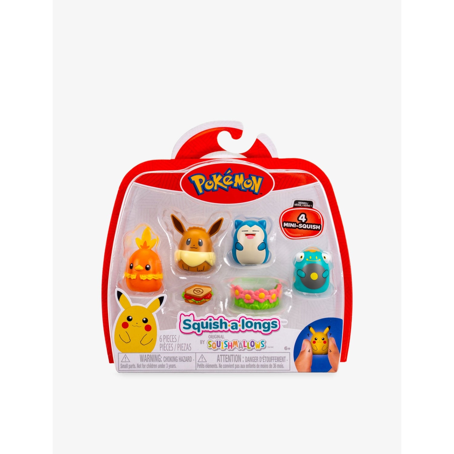 Squish-A-Longs Pokémon toy figures pack of 4 2.5cm - British product