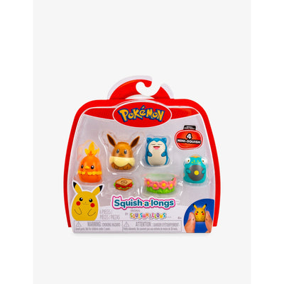 selfridges Squishmallows Squish-A-Longs Pokémon Collectables Toy Figures 2.5cm Pack of 4- Buy online at McGrocer