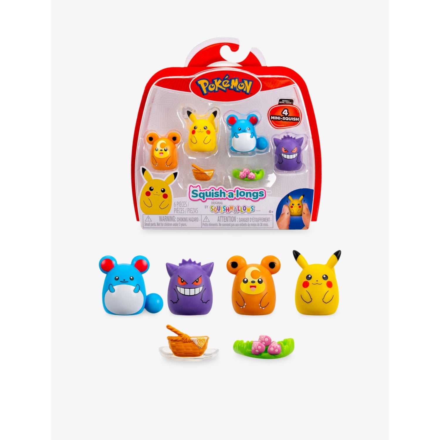 Squishmallows Pokémon figures pack of four 2.5cm - British product