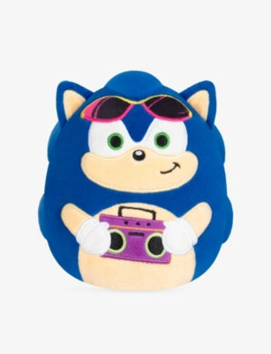 Squishmallows Sonic holding boombox soft toy 20cm, UK version