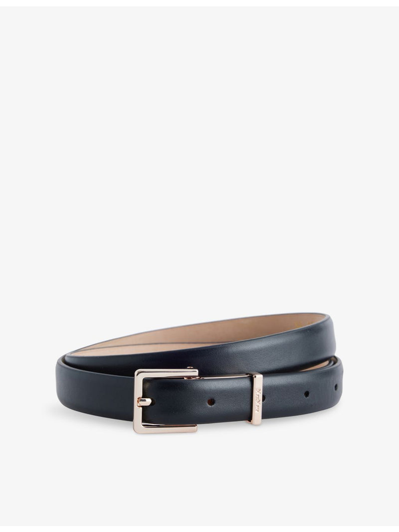 Max Mara leather belt square buckle 3cm, UK version