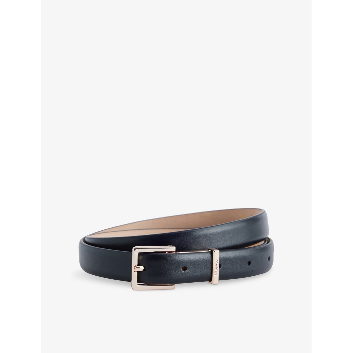 Square-Buckle Leather Belt - XS+