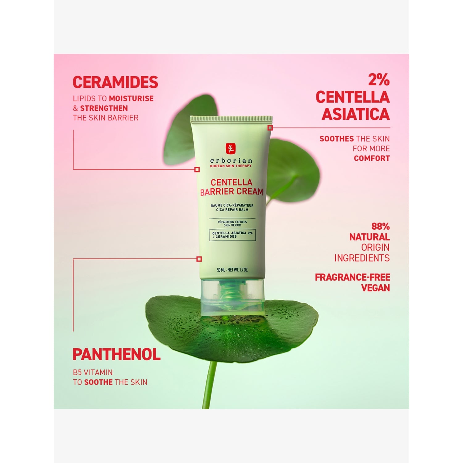 Erborian Centella Barrier Cream 50ml, imported from the UK