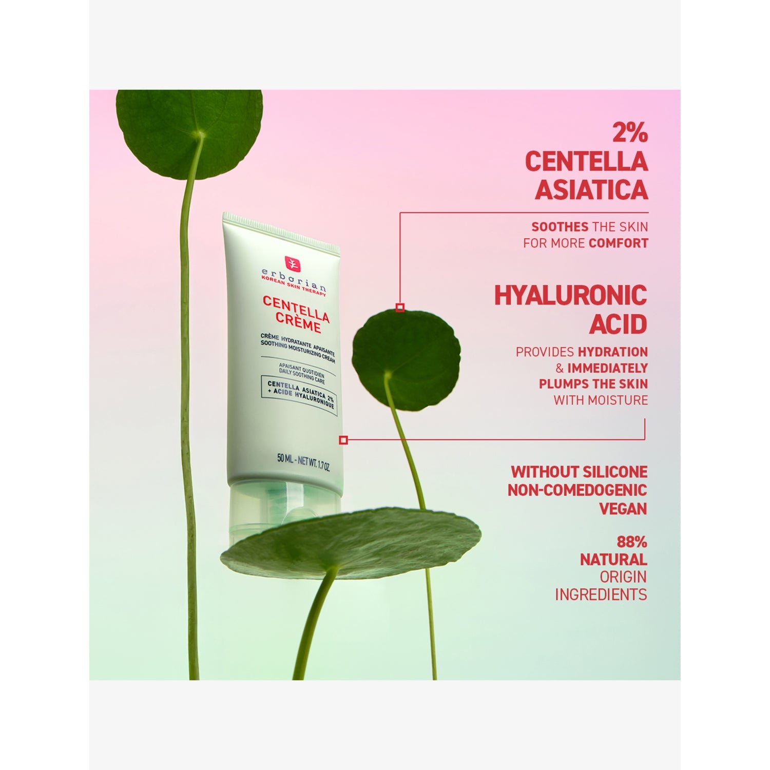 Erborian Centella Crème soothing moisturising cream 50ml (British brand)
