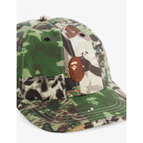 A Bathing Ape camouflage patchwork cotton cap (British brand)