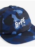 A Bathing Ape camo logo-embroidered woven cap, UK version