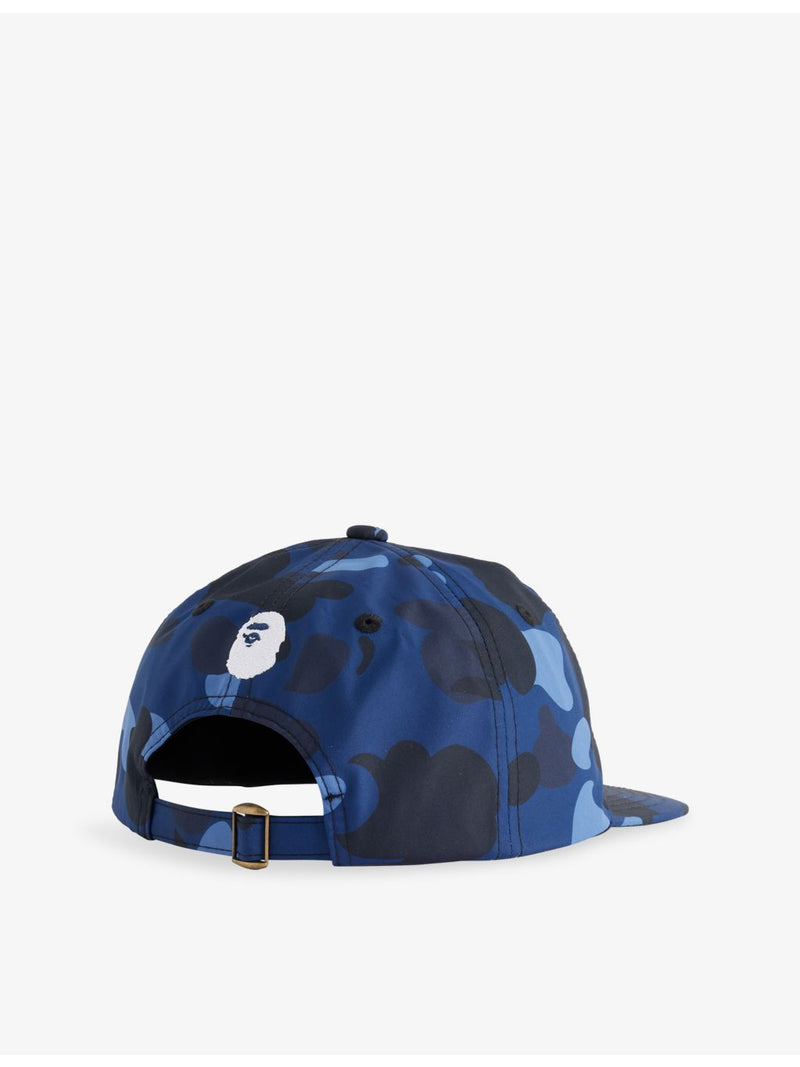 A Bathing Ape camo logo-embroidered woven cap, UK version