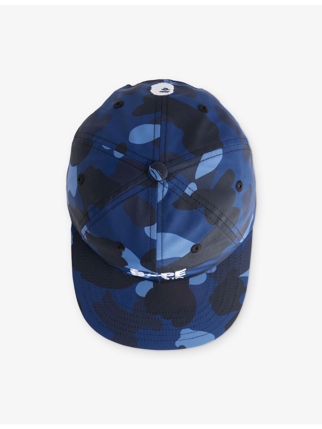 A Bathing Ape camo logo-embroidered woven cap, UK version