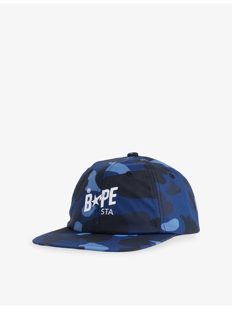 A Bathing Ape camo logo-embroidered woven cap, UK version